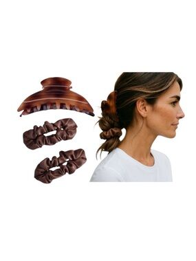 Time and Tru Brown Tortoiseshell Hair Accessories Set